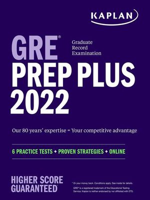cover image of GRE Prep Plus 2022